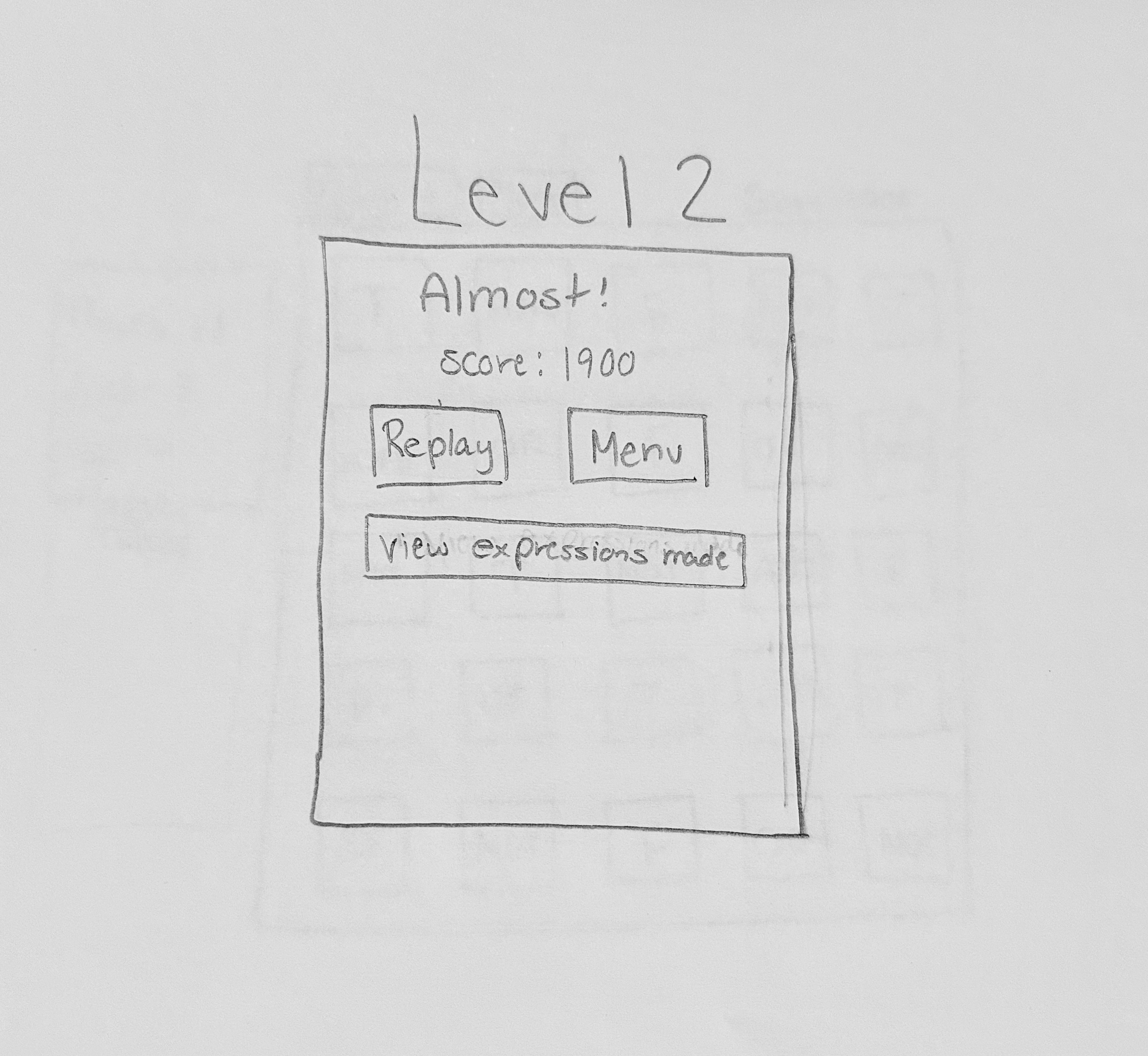 Level Incomplete Screen