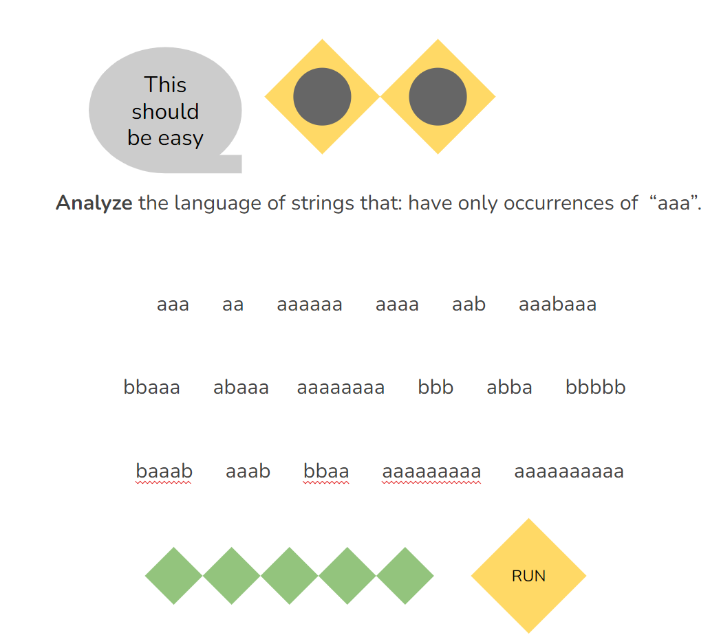 A picture of the Analyze Screen